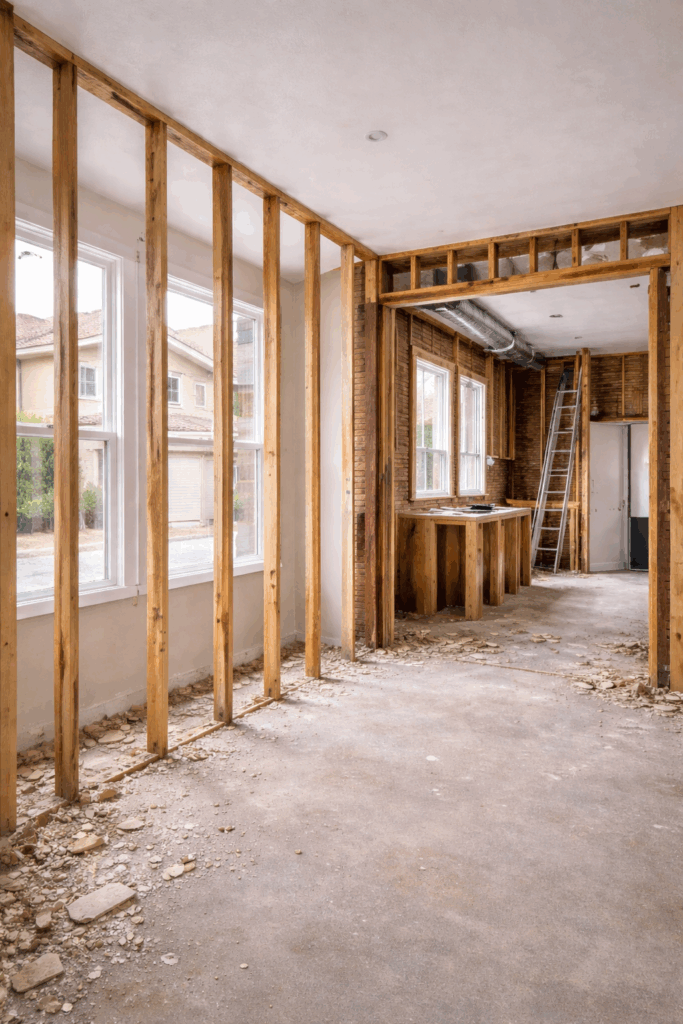 Structural repairs after fire