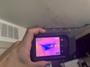 checking water in ceiling