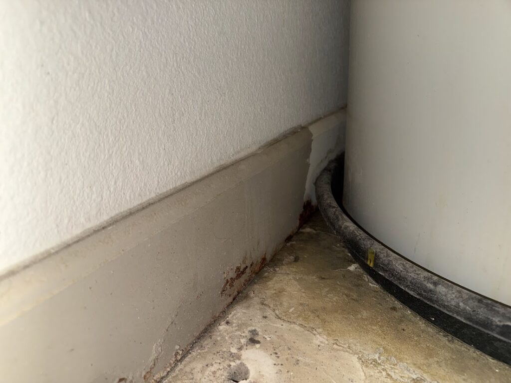 water heater leakage in basement
